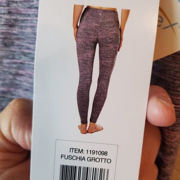 TUFF ATHLETICS High Waisted Workout Athletic Yoga Leggings Womens Large - Picture 3 of 4